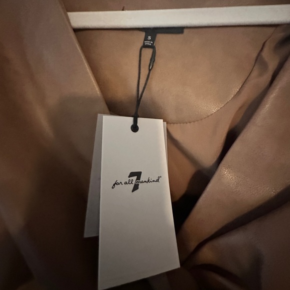 Faux leather 7 For Mankind Crop Top S - Picture 3 of 5